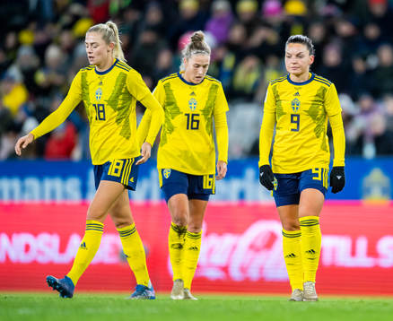 Johanna Rytting Kaneryd of Sweden looks dejected