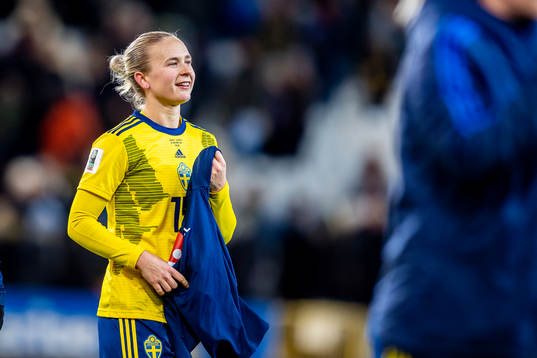 Julia Zigiotti Olme of Sweden celebrates