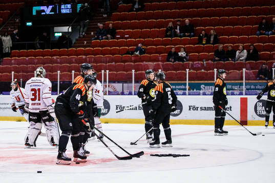 Brynäs spelare värmer upp