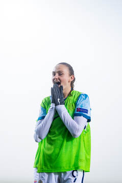 Vilde Hasund of Norway reacts