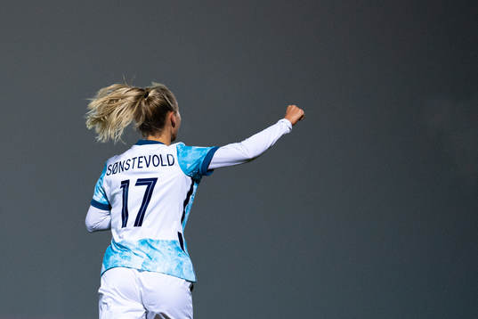 Anja Sønstevold of Norway celebrates