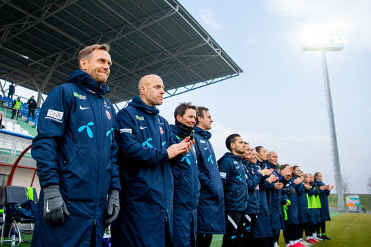 Martin Sjögren, head coach of Norway, Anders Jacobson,