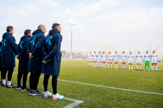 Players and staff of Norway