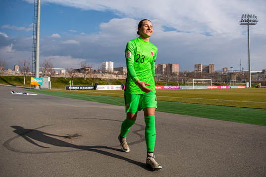 Goalkeeper Rugile Rulyte of Norway