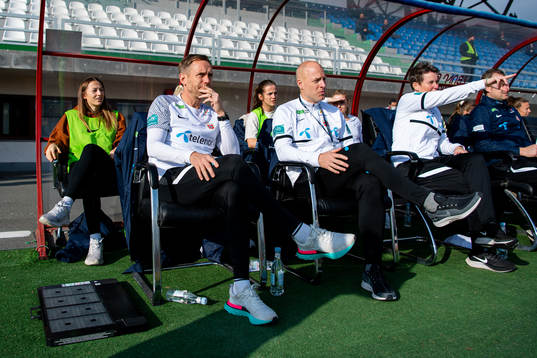 Martin Sjögren, head coach of Norway, Anders Jacobson,
