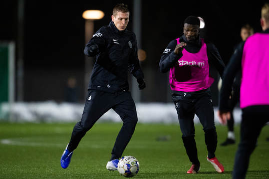 Landskronas Philip Andersson och Ousmane Diawara