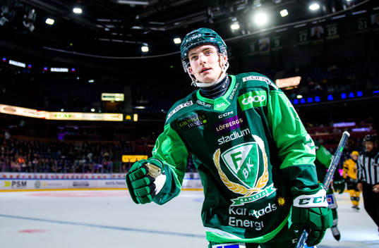 Färjestads Joel Nyström jublar