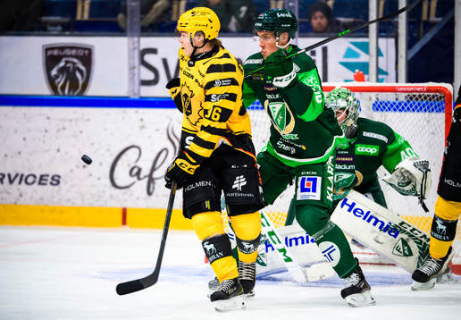 Skellefteås Rickard Hugg och Färjestads Mattias Göransson