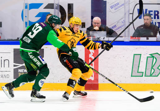 Färjestads Linus Johansson och Skellefteås Adam Wilsby