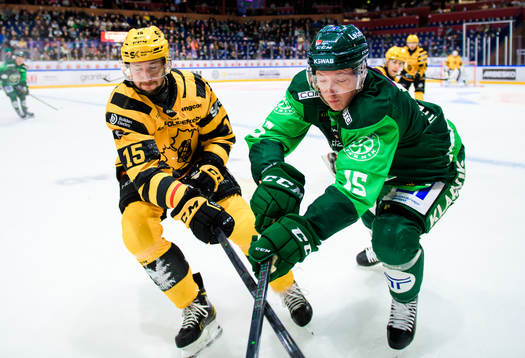 Skellefteås Melker Karlsson och Färjestads Gustav Rydahl