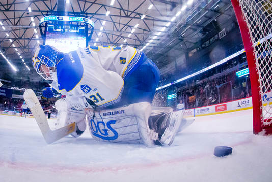 3-1 målet går in bakom Leksands målvakt Kasimir Kaskisuo