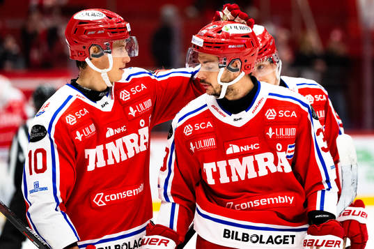 Timrås Robin Alvarez och Ty Rattie jublar
