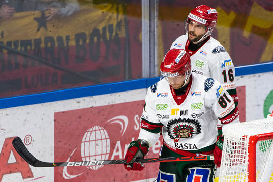 Frölundas Ryan Lasch och Stefan Elliot deppar