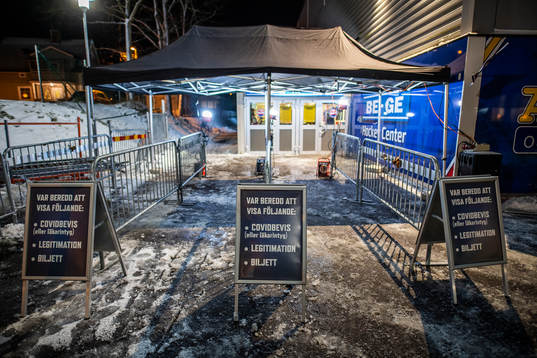 Stationer för skanning av covidbevis