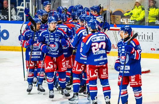 Oskarshamns spelare jublar