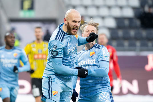 Djurgårdens Magnus Eriksson jublar