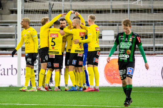 Mjällbys spelare jublar