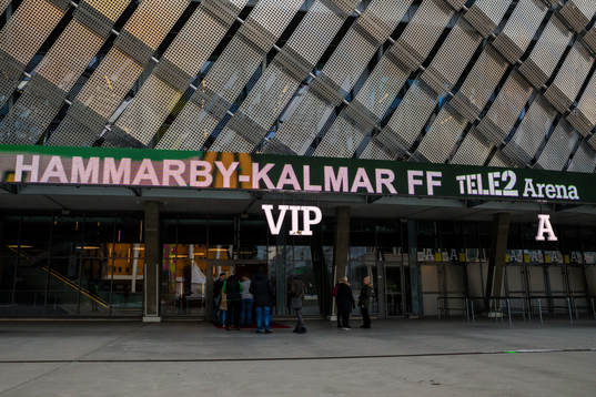 Exteriör av Tele2 Arena