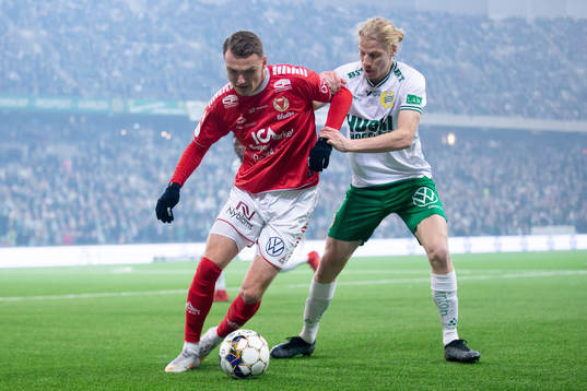Kalmars Piotr Johansson och Hammarbys Gustav Ludwigson