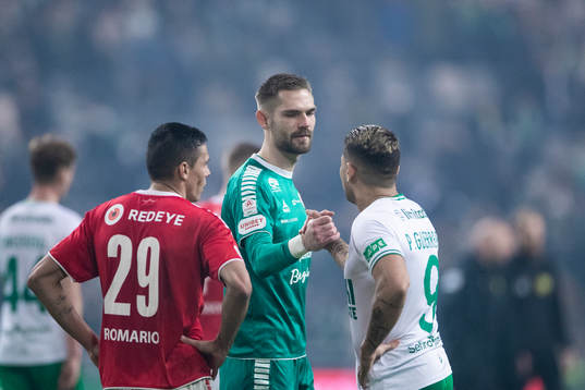 Kalmars målvakt Lucas Hägg Johansson och Hammarbys