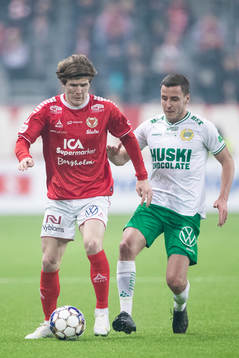Kalmars Oliver Berg och Hammarbys Jeppe Andersen