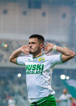 Hammarbys Astrit Selmani jublar