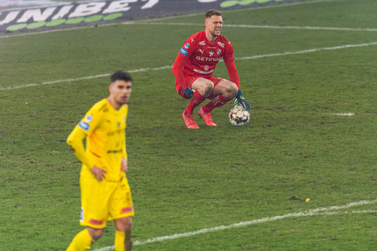 Halmstads målvakt Malkolm Nilsson Säfqvist