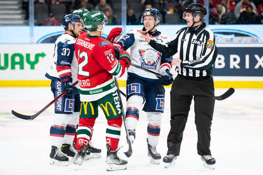 Frölundas Max Friberg och Linköpings Vilmos Gallo
