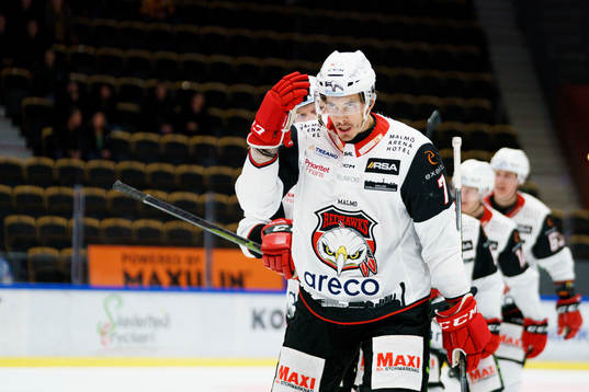 Malmö Redhawks Oliver Lauridsen jublar