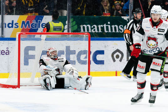 Malmö Redhawks målvakt Daniel Marmenlind deppar