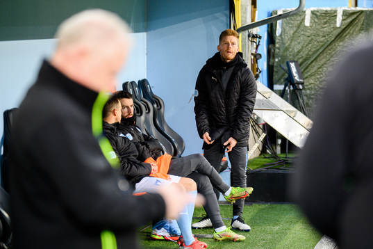 Malmö FFs Anders Christiansen på bänken