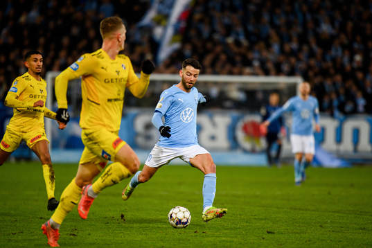 Malmö FFs /under fotbollsmatchen i Allsvenskan mellan