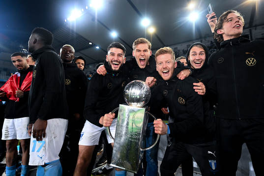 Malmö FFs Antonio Colak , Felix Beijmo och Anders