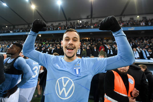 Malmö FFs Veljko Birmancevic jublar