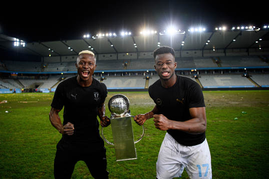 Malmö FFs Bonke Innocent och Malik Abubakari