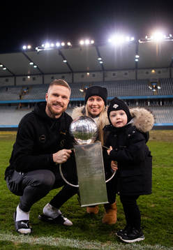 Malmö FFs Lasse Nielsen med familj