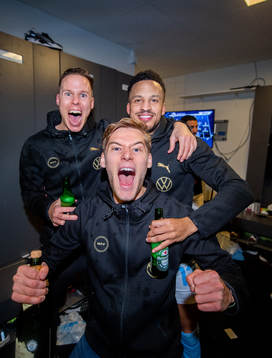 Malmö FFs Niklas Moisander, Felix Beijmo och Martin Olsson