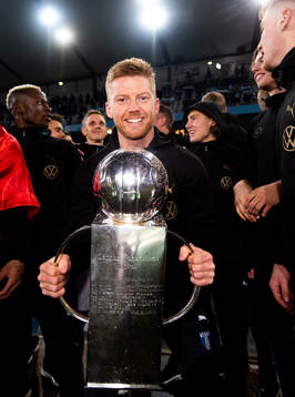 Malmö FFs Anders Christiansen jublar med Lennart