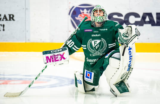 Färjestads målvakt Henrik Haukeland