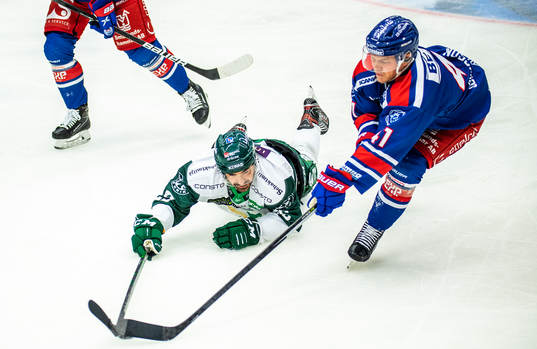 Färjestads Martin Johansson och Oskarshamns Johan Johnsson
