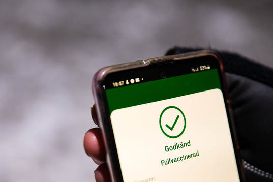 Godkänd vaccinationsbevis