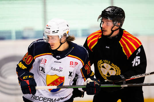 Djurgårdens Marcus Sörensen och Brynäs Nick Olesen