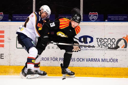 Djurgårdens Tom Nilsson och Brynäs Oskar Kvist