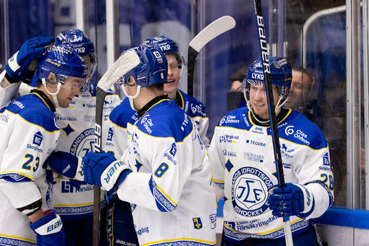 Leksands Justin Glenn Kloos jublar
