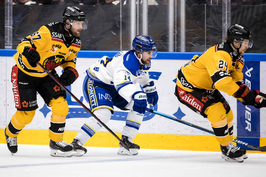 Luleås Linus Omark och Leksands Oskar Lang och Luleås