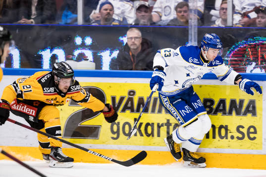 Luleås Juhani Tyrväinen och Leksands Mikael Ruohomaa
