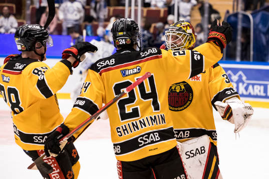 Luleås målvakt Joel Lassinantti jubel
