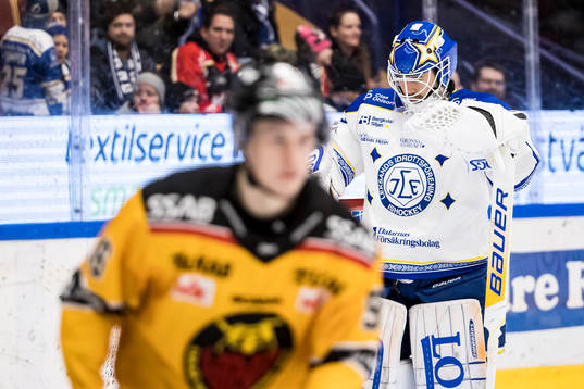 Leksands målvakt Kasimir Kaskisuo deppar