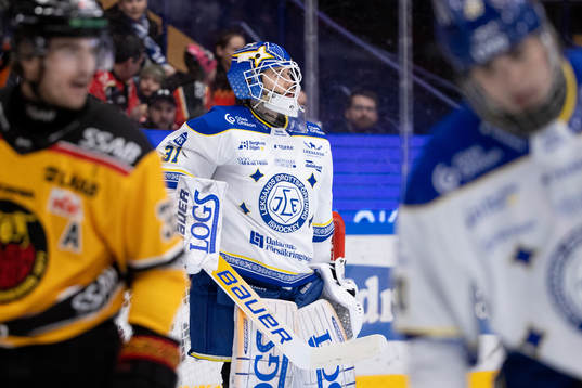 Leksands målvakt Kasimir Kaskisuo deppar
