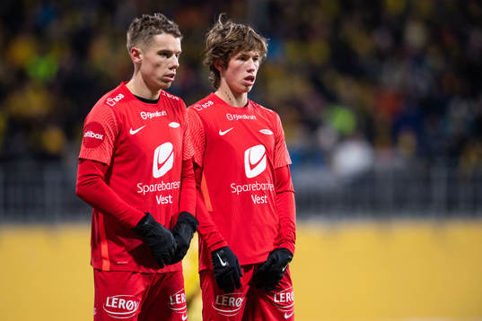 Robert Taylor and Niklas Jensen Wassberg of Brann